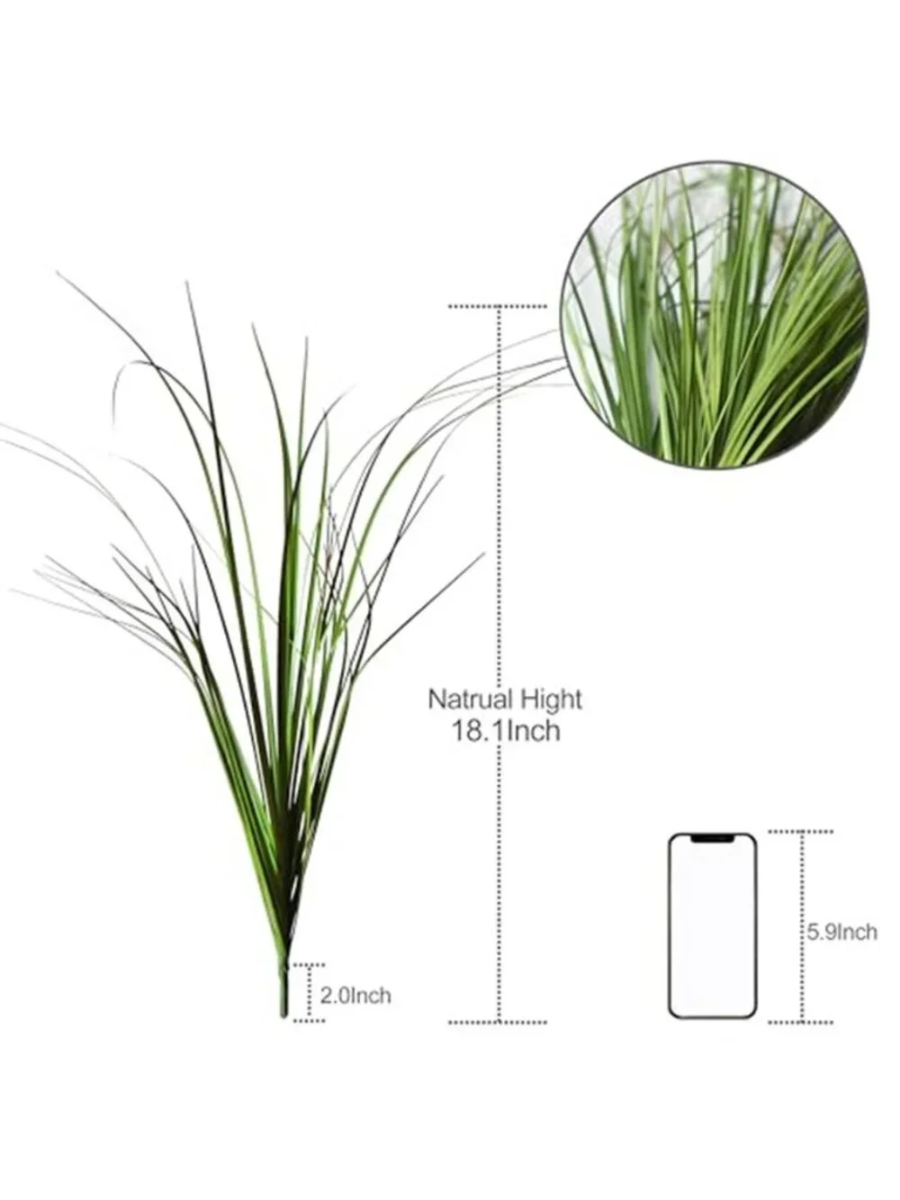 Artificial Tall Grass Greenery Stems Fake Plants Indoor Outdoor Home Decor 8PC